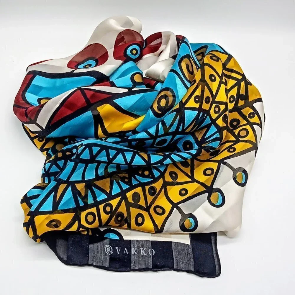 RARE Vintage Jale Yılmabaşar Ertugan Ltd Edition Vakko Silk Scarf